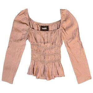 REFORMATION Laurent Pink Blush Blouse Womens Size Small